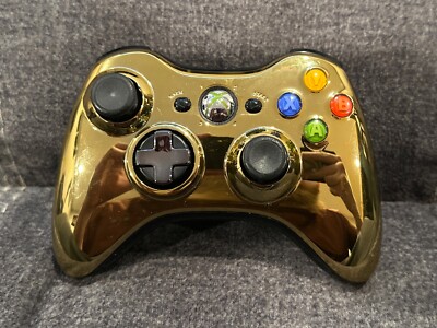 Official Microsoft Xbox 360 Gold Wireless Controller! Works Great! Authentic!
