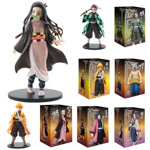 Demon Slayer Kamado Tanjirou Zenitsu Nezuko PVC Action Figure Toy Model