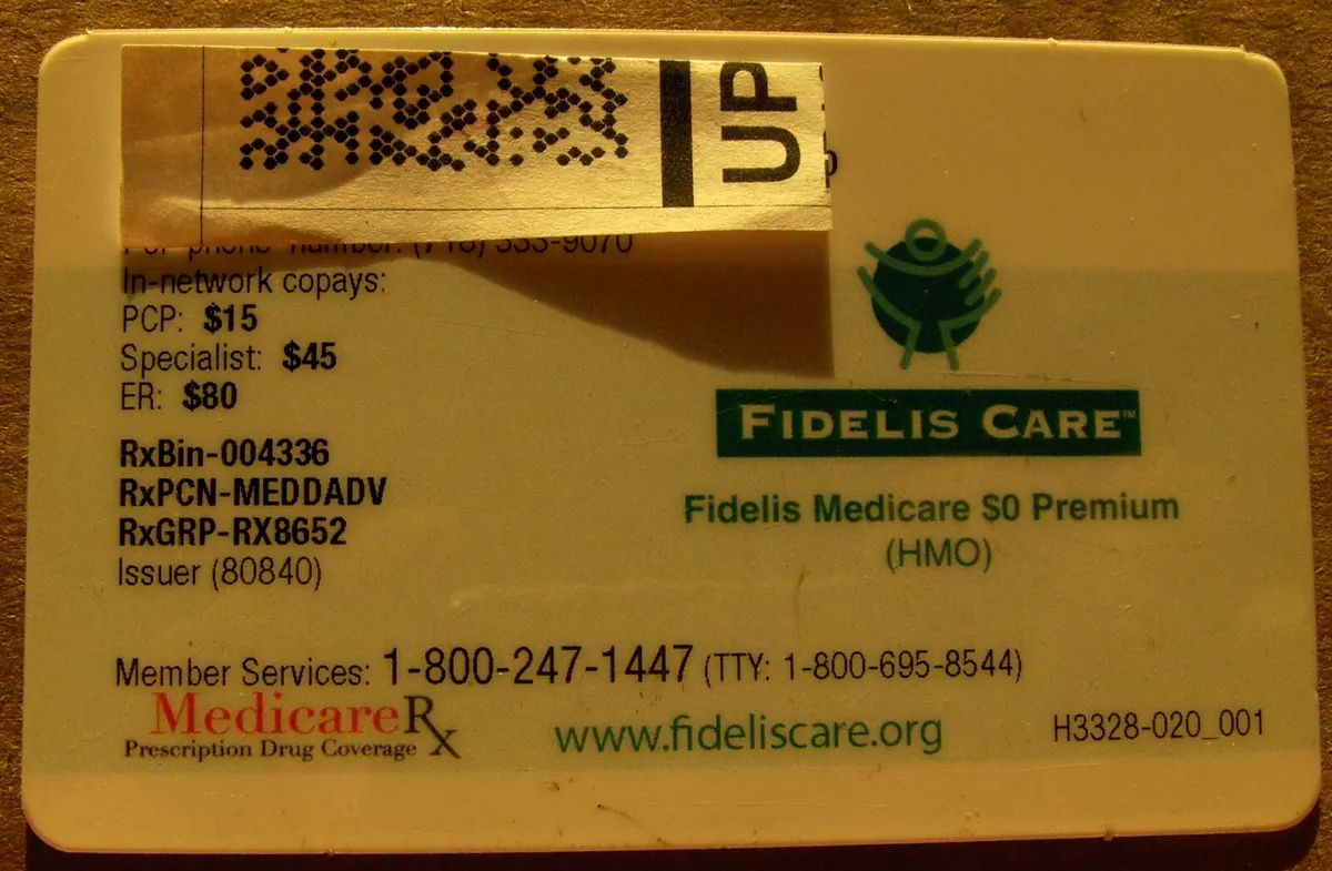 Expired Fidelis Care HMO Card (A257)