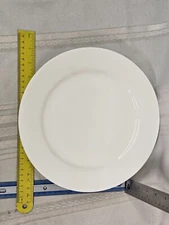 Gorham Breckenridge White Dishwasher Microwave Safe 10 Inch Dinner Plate