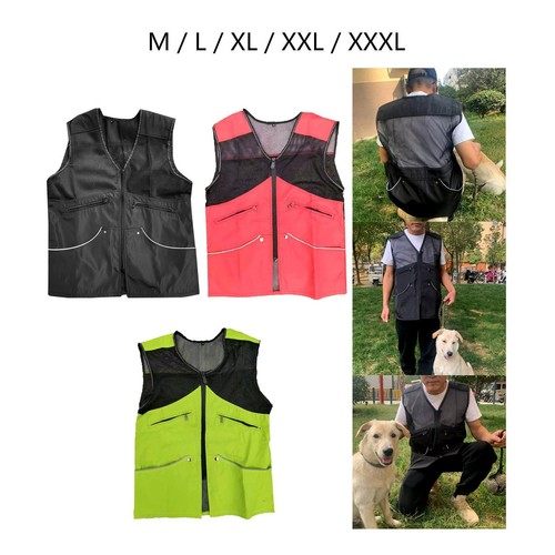 Dog Training Vest Handlers Practical Fishing Vest Dog Cat Trainer Jacket Clothes - Picture 1 of 21