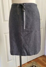 VTG J Crew Wool Skirt 2 Ribbon Tie Flannel