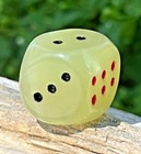 3/4" Green Onyx Dice Strength Stamina Luck Hand-Carved Stone Carving Board Game