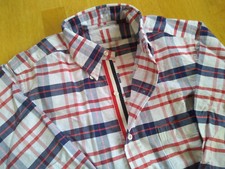 NWOT Thom Browne Sunwashed Check Blue White Red Oxford Button Down TB0 MSRP 425