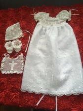 Newborn Baby Girl Christening or Baptism Gown Set II