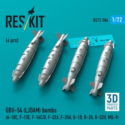 1/72 Reskit RS72-0504 GBU-54 (LJDAM) bombs (4 pcs) (A-10C, F-15E, F-16C/D, F-22A