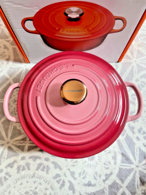 Le Creuset Cocotte Ronde Signature Round Casserole 20cm Berry Pink