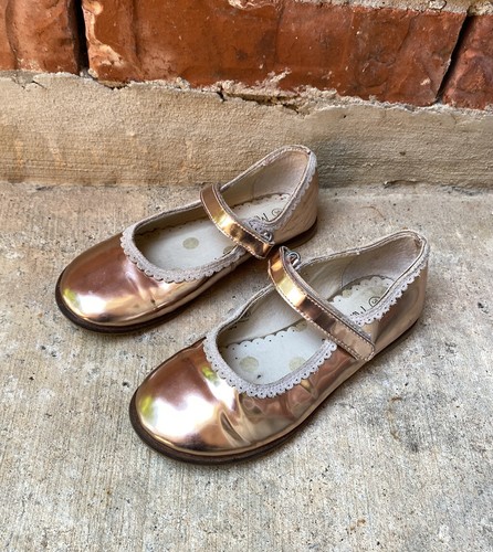 Mini Boden Girls 30 Rose Gold Mary Jane 