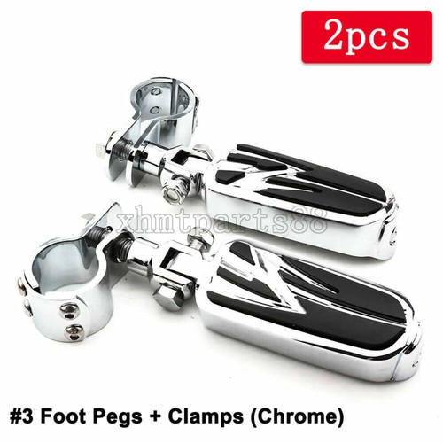 Chrome Highway Foot Pegs Rest For Harley Electra Glide Ultra Classic FLHTCU - Picture 9 of 9