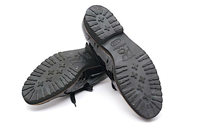 Oxfords Paul Green Verni Noir - Plateforme Caoutchouc, Taille US10, Cuir Main Autriche - Occasion