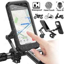 Waterproof Touch Screen Case Bike Motorcycle MTB Phone Holder Handlebar Bracke