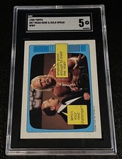 BLANK BACK HULK HOGAN Error Card 1985 Topps WWF #57 SGC 5 Wrestling WWE 80s