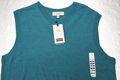 Men's TURNBURY Extra Fine Merino Wool V-Neck Sweater Vest M, L, XL, XXL XLT, 2XT
