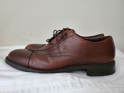 Brooks Brothers 1818 Brown Pebbled Leather Oxford Captoe  display picture 3