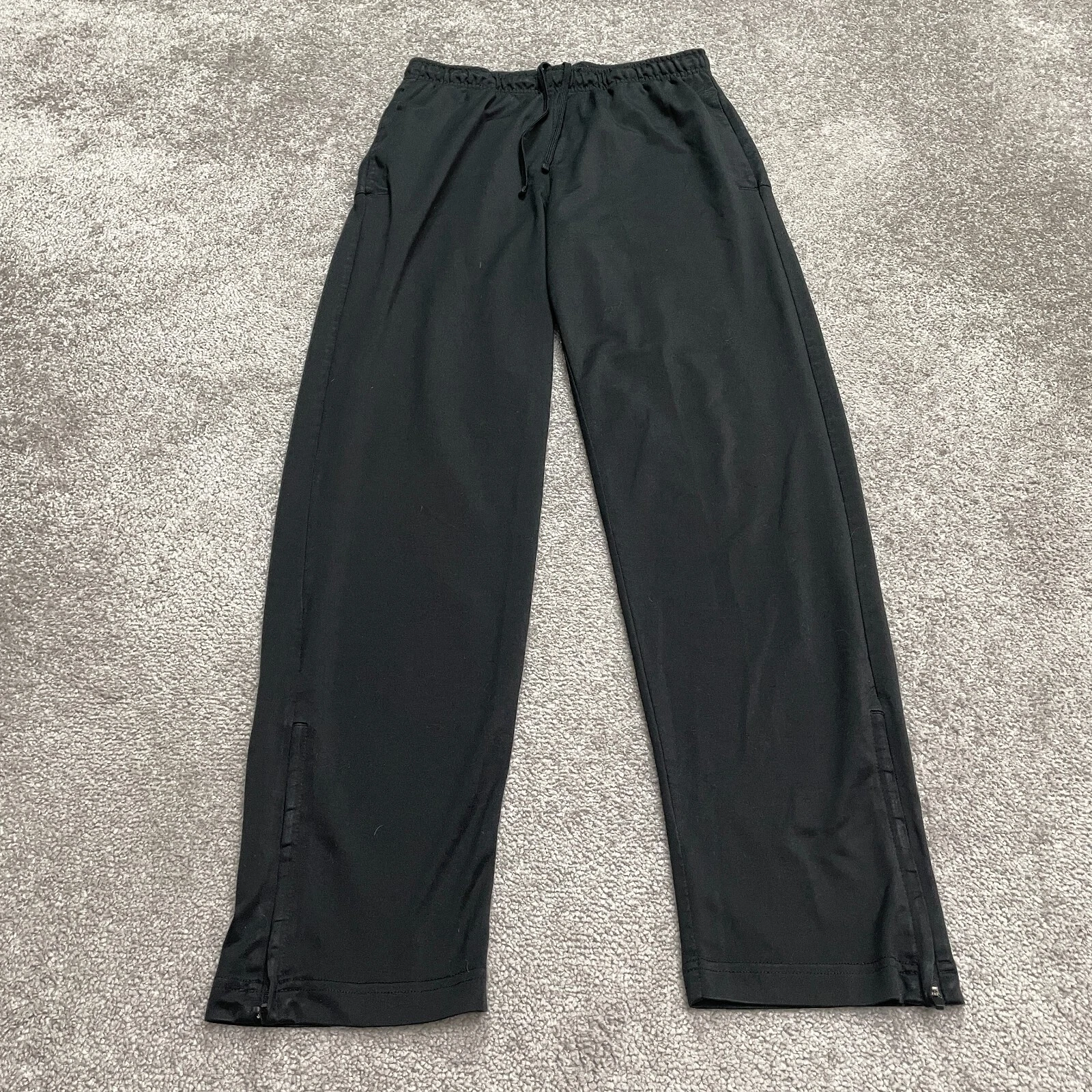 Xersion Active Pants Mens Medium Black Straight Ankle Zip Elastic Outdoor 28x31