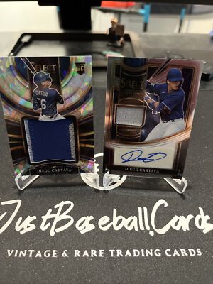 2023 Select Diego Cartaya Atomic Rookie Patch #/23  & Patch Auto LA Dodgers RC