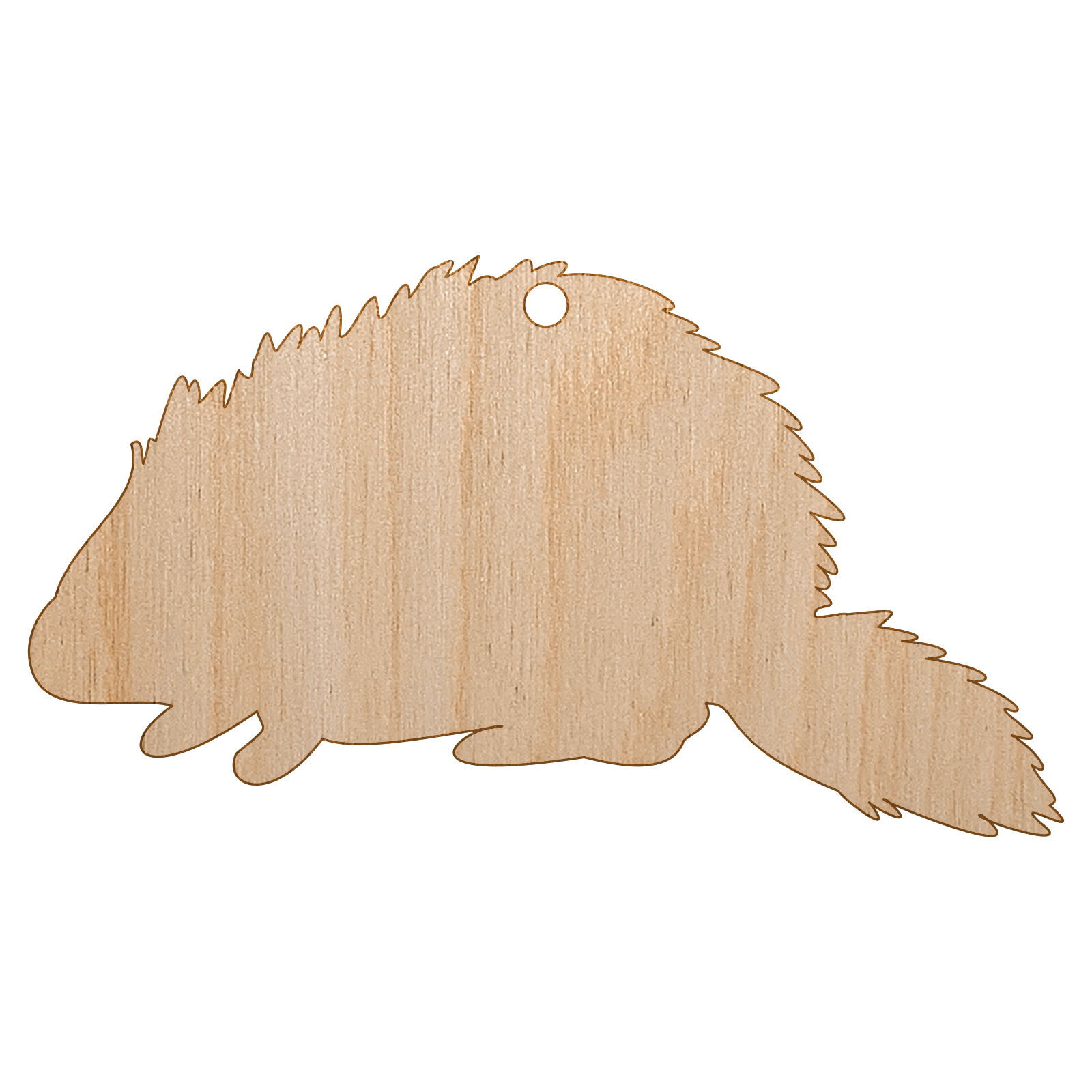 Porcupine Solid Unfinished Wood DIY Christmas Tree Ornament Craft