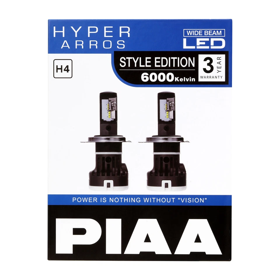 PIAA Hyper Arros With 6000K Light Colour GEN3 LED Conversion H4 Bulbs - (Pair) - Image 2 of 2