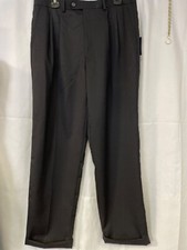 Chaps Men's Black Pleated Dress Pants Size 34 x 32 SKU 5992