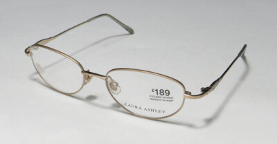 LAURA ASHLEY MINERVA CHAMPAGNE CLASSIC SHAPE UNIQUE DESIGN ELEGANT EYEGLASSES