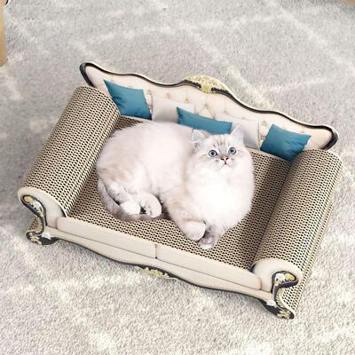 Extra große Katzenkratzer Couch Lounge Bett Katzenkratzkissen interaktiv
