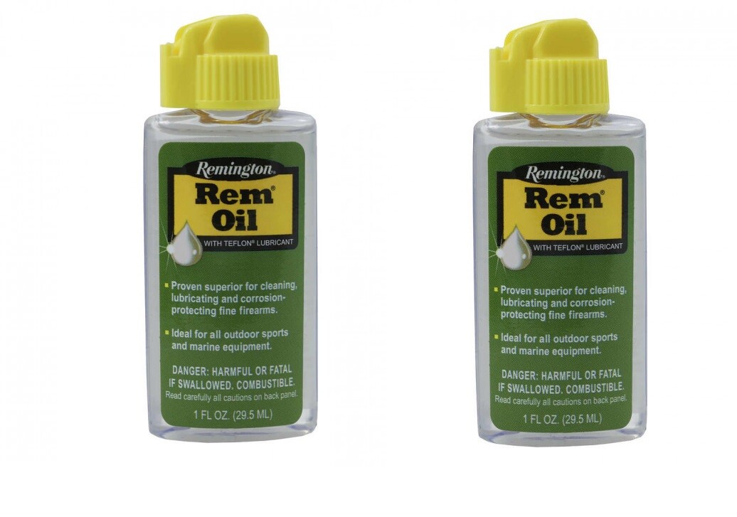 TWO (2) Rem Oil 1oz Bottles Remington Lubricant Gun Cleaning Free