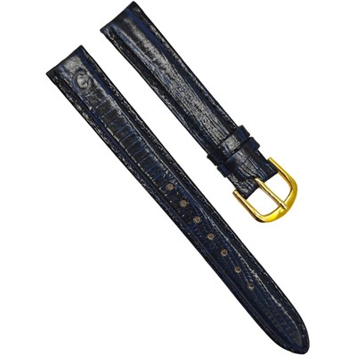 VINTAGE  - 13 x 12 MM - GENUINE BLUE LEATHER  - WATCH STRAP - BRACELET BAND