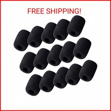 15 Pack Foam Microphone Windscreen, Lapel Headset Microphone Sponge Mini Foam Co