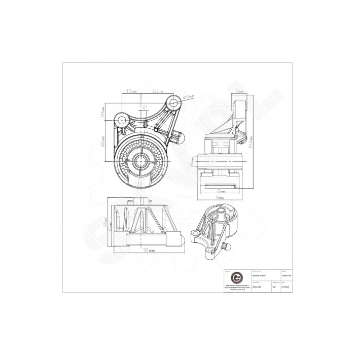 Support moteur Opel Astra G anti-vibration avec caoutchouc NBR haute densité