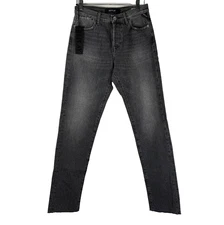 Replay Jeans Womens W25 L28 Grey Maddiespa Slim High Waist Straight Crop Raw Hem