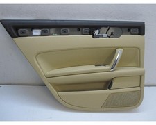 VW Phaeton 3D Türverkleidung hinten links Leder beige + braun Vollleder kurz