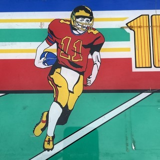 10 Yard Fight 23 X 8 1/4"plexiglass arcade game sign marquee If23