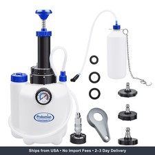 3L Manual Brake Bleeder Fluid Pump with 4 Master Cylinder Adapters and 1L Brake