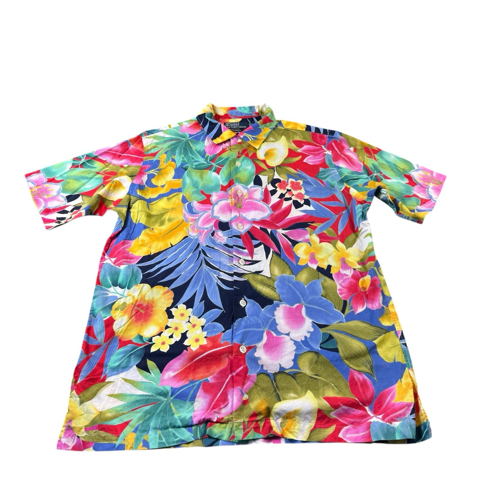 Polo Ralph Lauren Caldwell Floral AOP Loop Collar VTG Hawaiian Shirt Size M