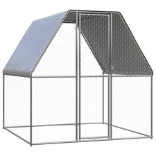 Outdoor Chicken Rabbit Duck Cage Small Animal Enclosure Coop Hutch 2x2x2 m Steel