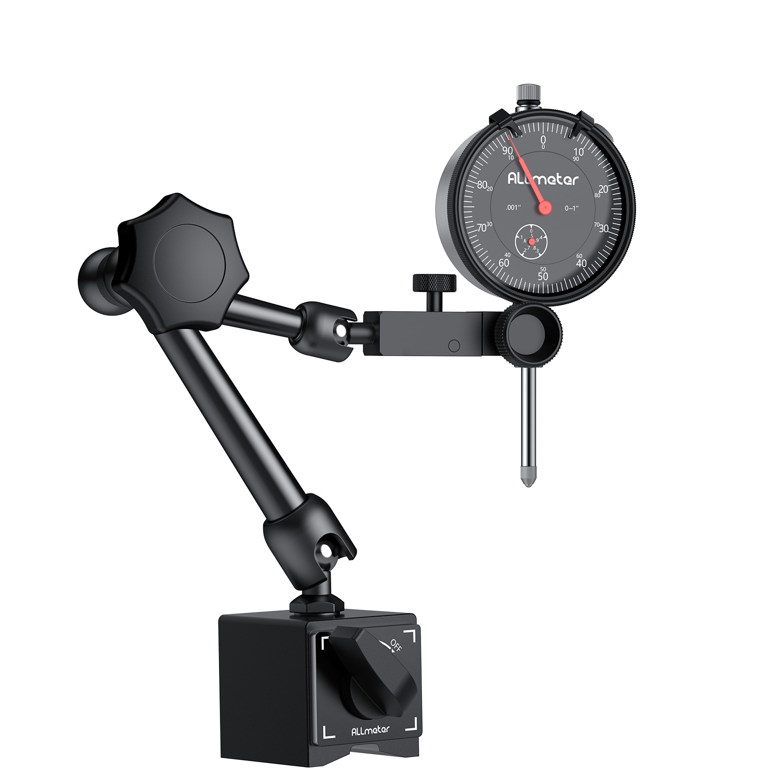 132lbs Digital Dial Indicator Magnetic Base Precision Test Gauge 0-1"/0-0.001"