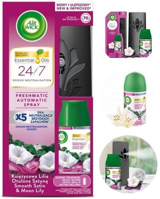 Air Wick Automatischer Duftspender + Nachfüller Mondlilie in Satin Geschenkset