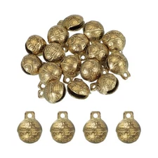 16 Pcs Vintage Mini Brass Bells, 18mm Bells for Crafts, Bronze