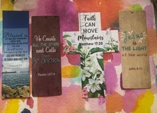 Bible Verse Bookmarks Lot of 4. - New - Inspirational Scripture / Faith