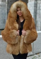 Women Warm Faux Fur Winter Thicken Hooded High Quality Faux Fox Fur Coat Lady 20
