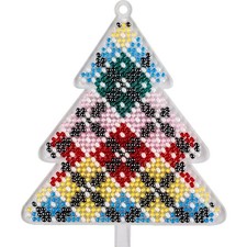 DIY Bead embroidery kit on a plastic base Christmas Three Craft gift