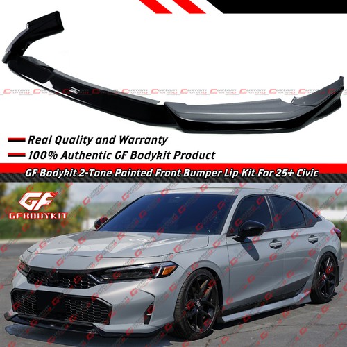 For 25-26 Honda Civic GF Bodykit Urban Gray Pearl Black Front Bumper Lip Spoiler