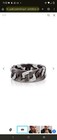 Yvel Titanium Band Ring Black/Silver Chain Biker Natural White Diamond Pavé — photo 2