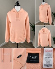 Sonneti London Light Peach Fleece Pullover Hoodie Kangaroo Pocket Women  s M