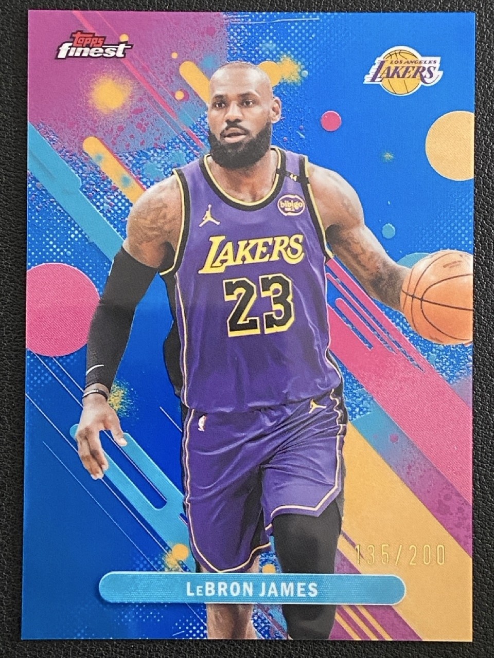LeBron James 2025-26 Topps Finest Common Blue Refractor Base /200 #79