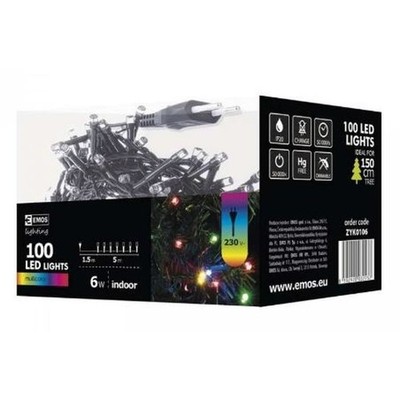 Lichterkette Weihnachtsbaum 100 LED mehrfarbig 5 m IP20 grünes