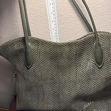 Sorial Snake-Embossed Vegan Leather Purse With Zipper Pockets  Dual Handles