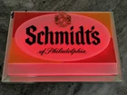 RARE VINTAGE 60’s  LIGHTED BEER SIGN SCHMIDT'S BEER OF PHILADELPHIA 19 x 13