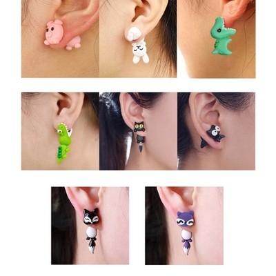 Rabbit Pig for Cat Earrings European American Personality Style Earrings Jew