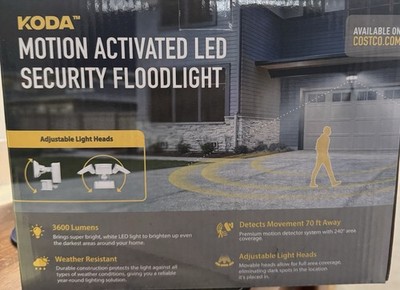 Koda Motion Activated LED Floodlight 3600lm Adjustable Outdoor Weather Resistant